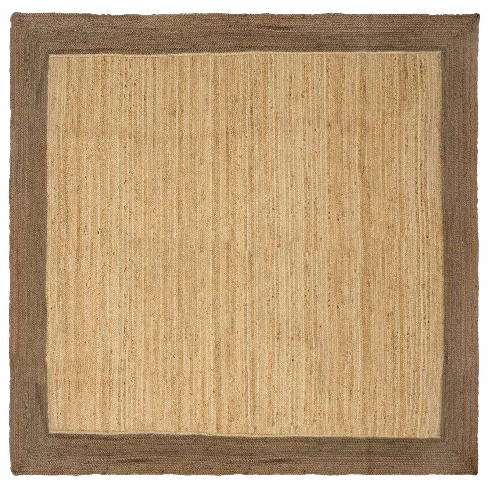 vidaXL Bereichsteppiche Grau 240 x 240 cm Jute