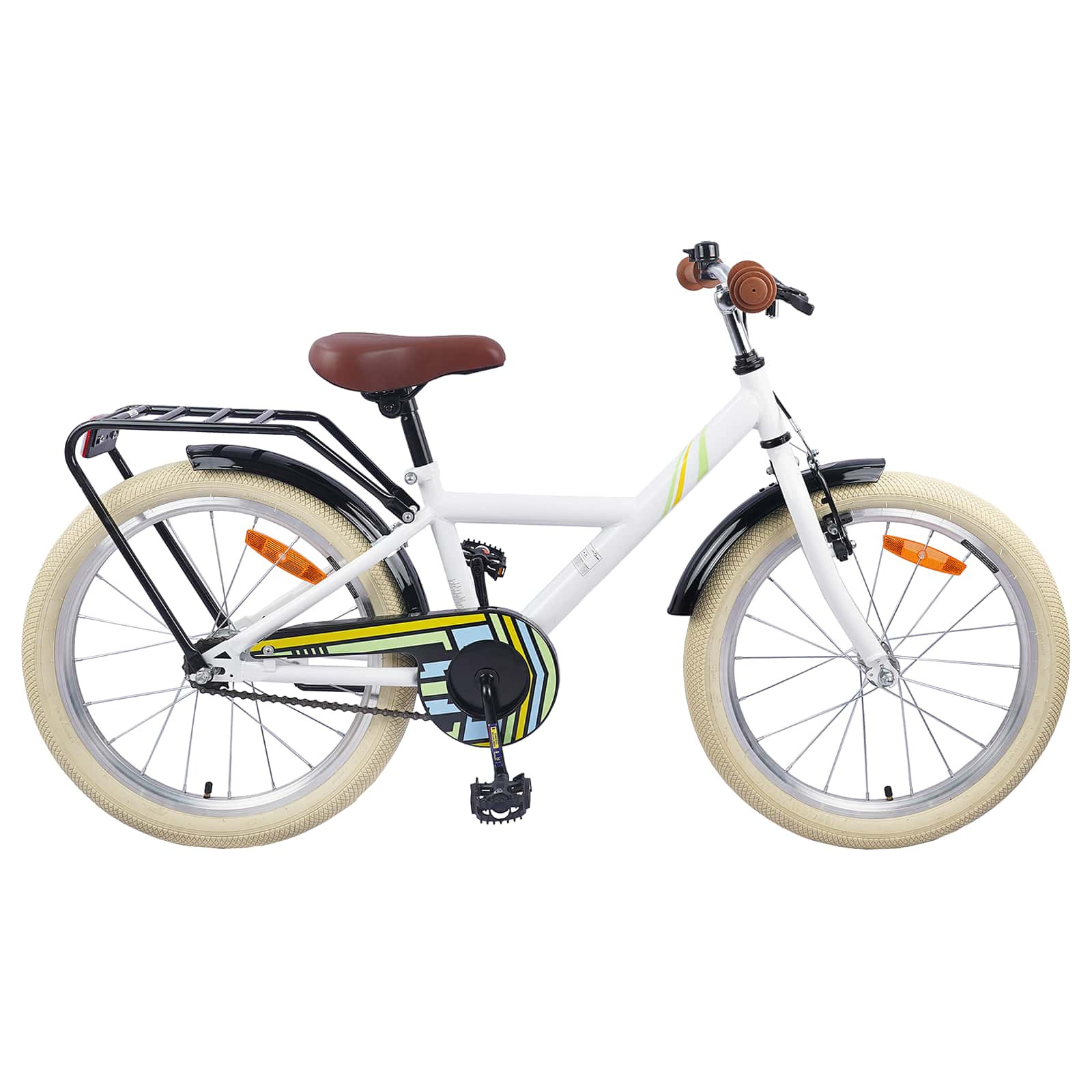 vidaXL Kinderfahrrad 18 Zoll für 5-7 Jahre alt Weiß