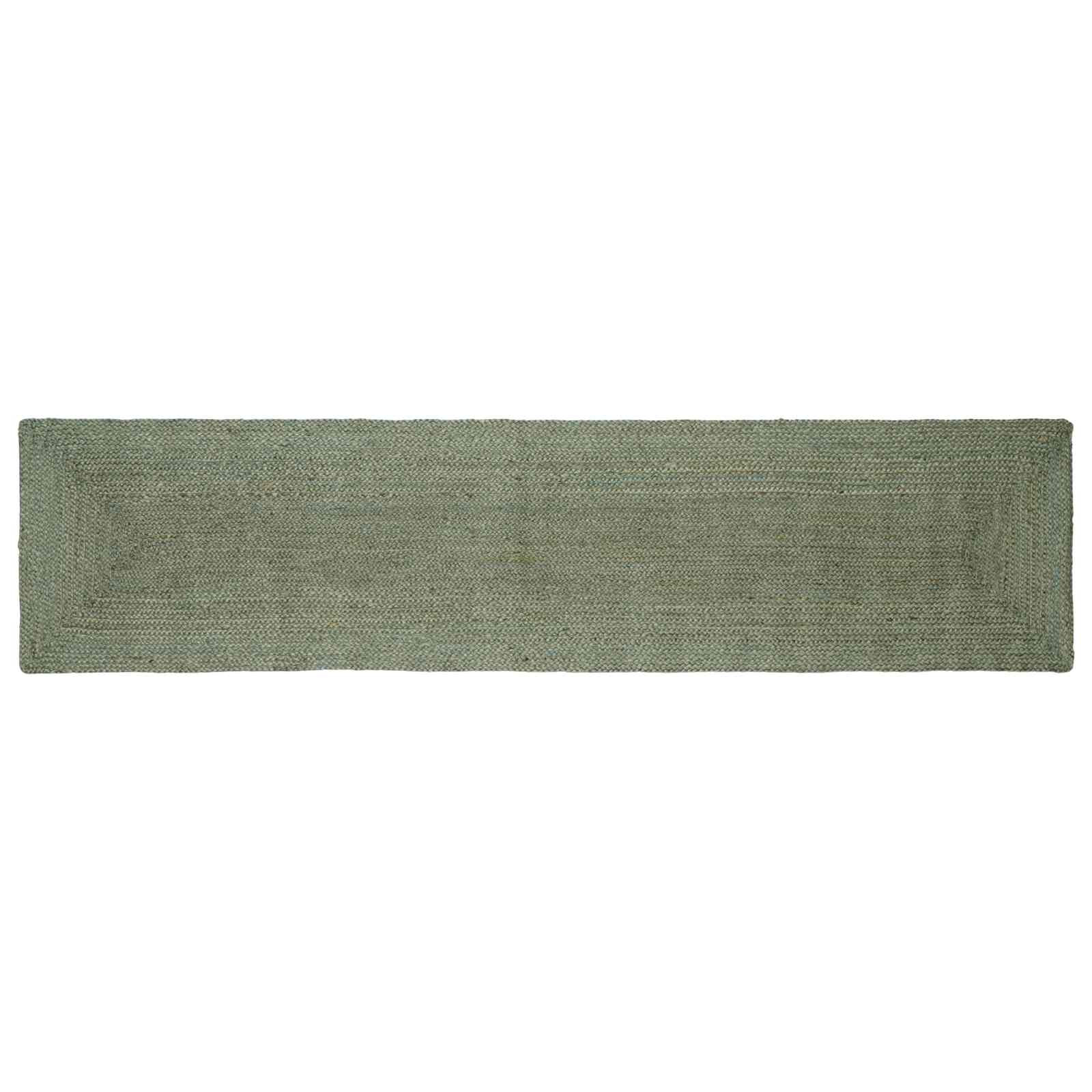 vidaXL Bereichsteppiche Rechtwinklig Olive Grün 60 x 200 cm Jute