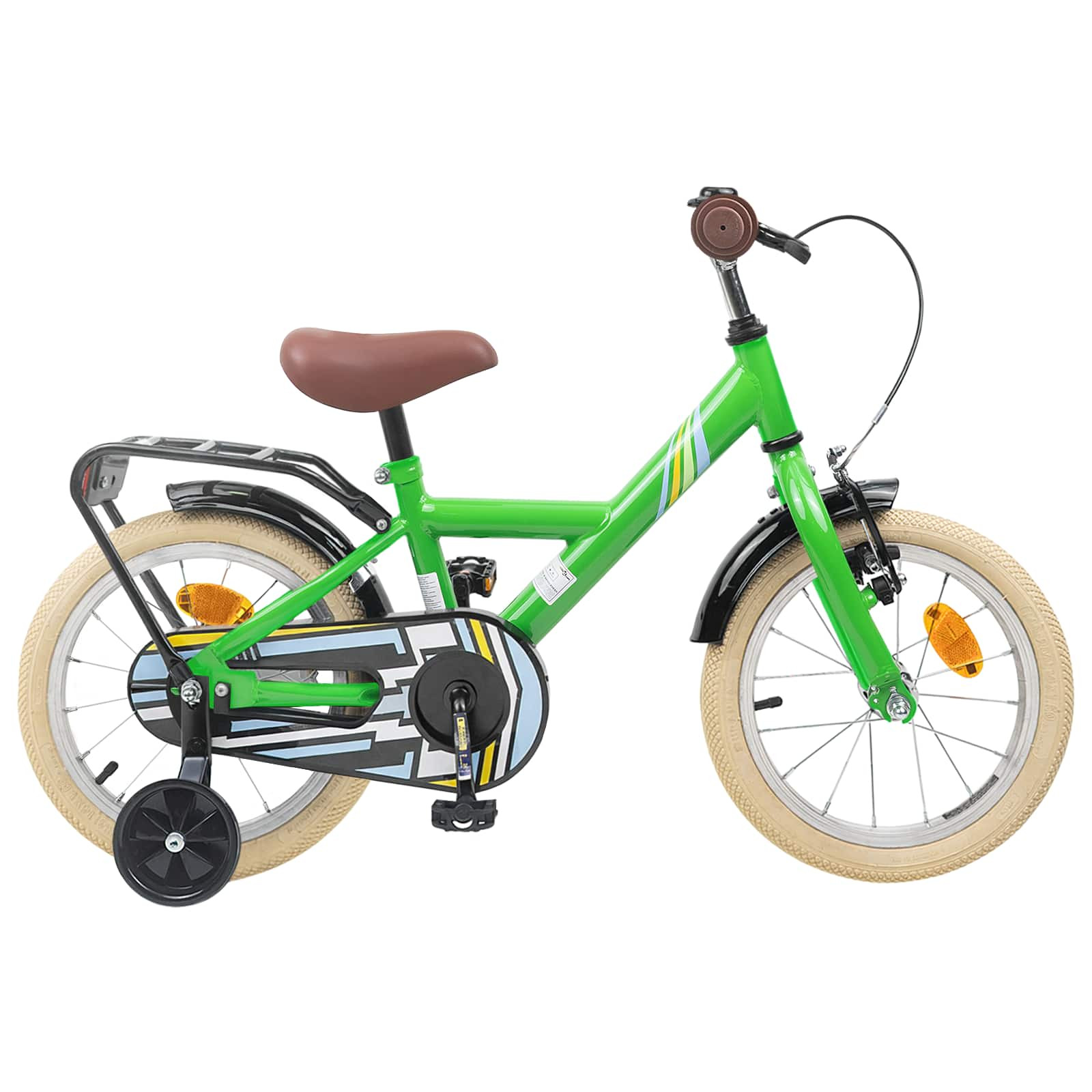 vidaXL Kinderfahrrad 12 Zoll für 2-4 Jahre alt Grün
