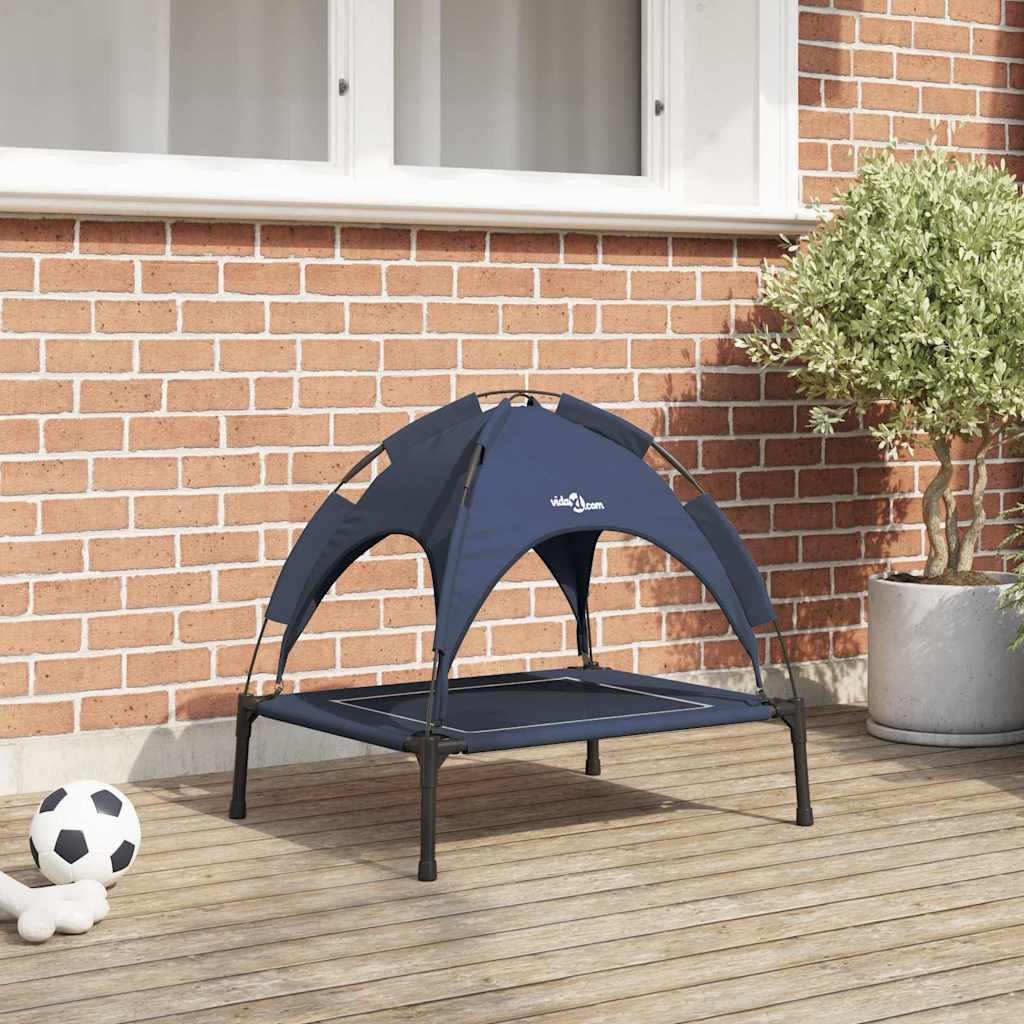 vidaXL Hundebett Marineblau 63 x 49,5 x 60 cm Stahl
