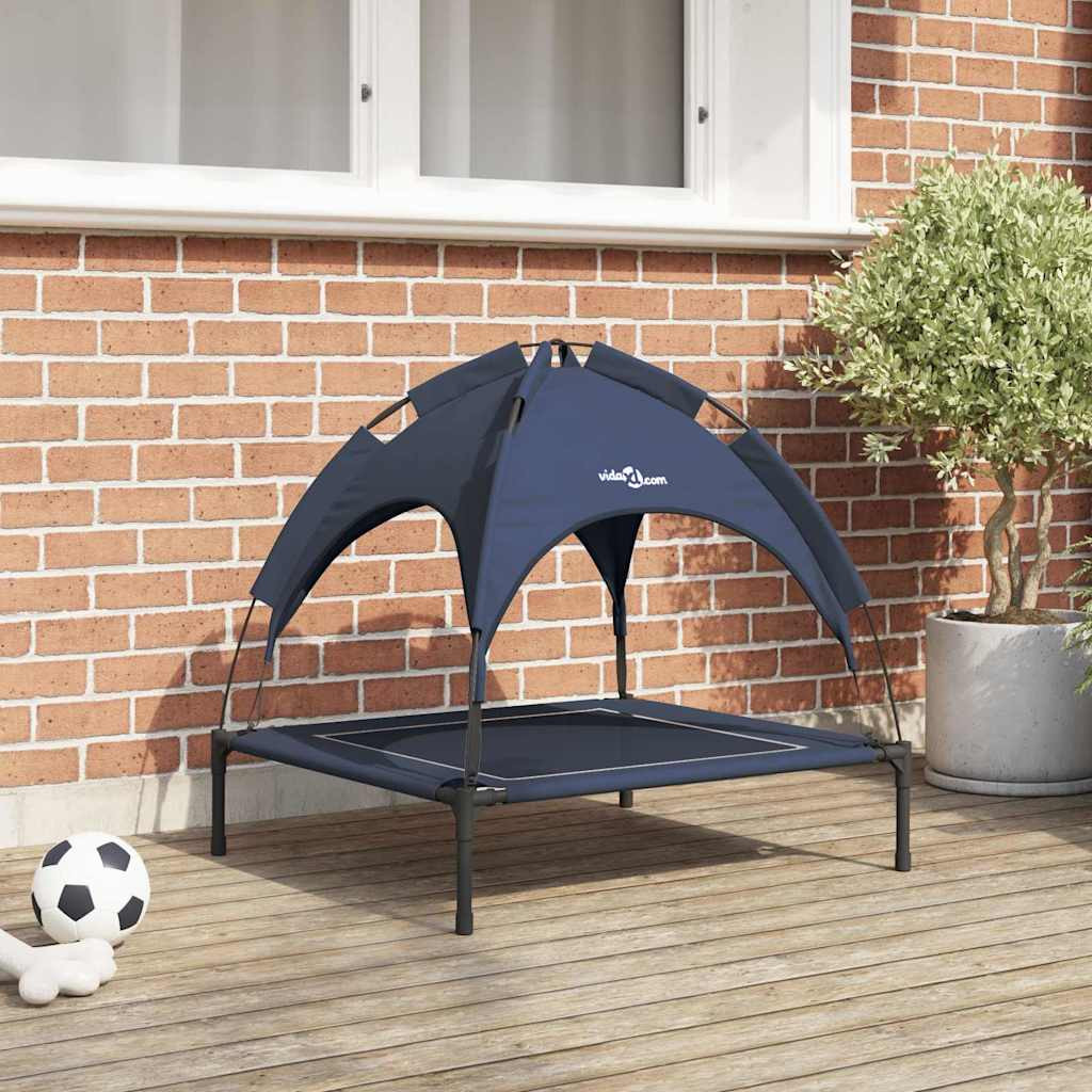 vidaXL Hundebett Marineblau 71 x 64 x 71 cm Stahl