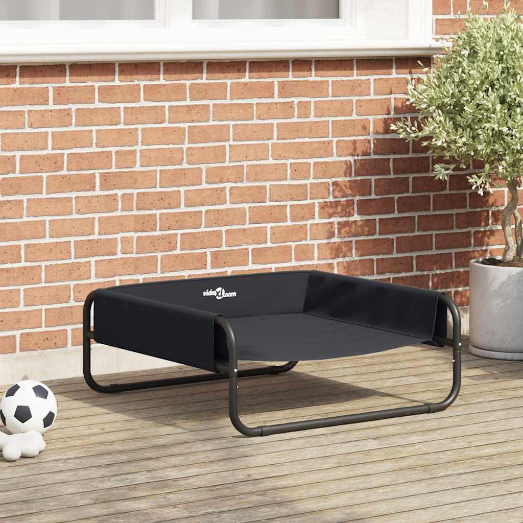 vidaXL Hundebett Schwarz 75 x 75 x 30 cm Stahl