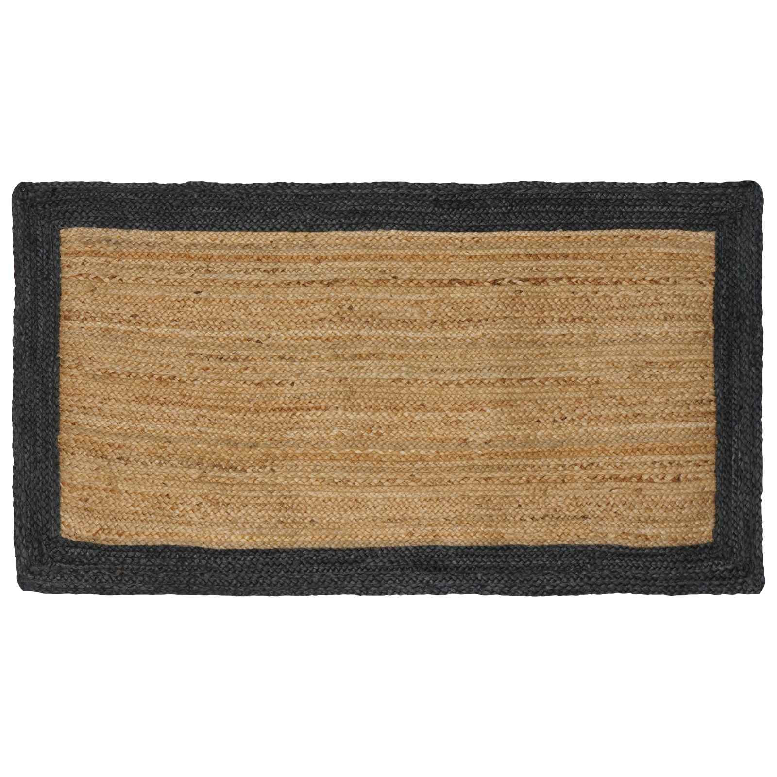 vidaXL Bereichsteppiche Dunkelgrau 100 x 200 cm Jute