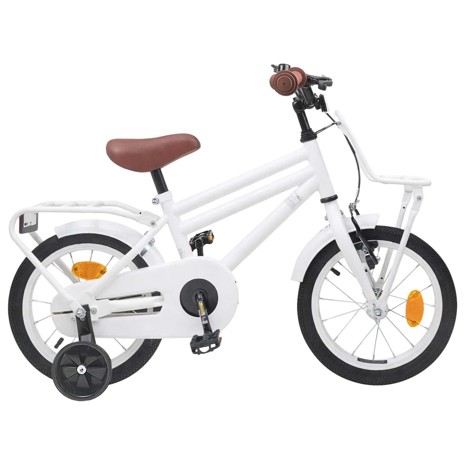 vidaXL Kinderfahrrad 16 Zoll für 4-6 Jahre alt Weiß