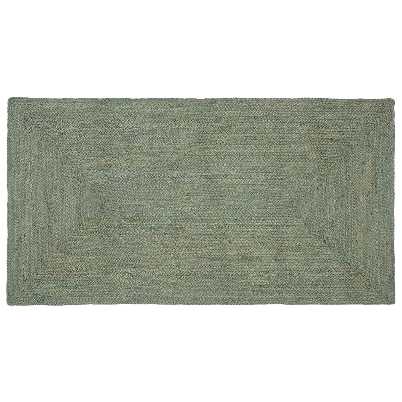 vidaXL Bereichsteppiche Rechtwinklig Olive Grün 100 x 200 cm Jute