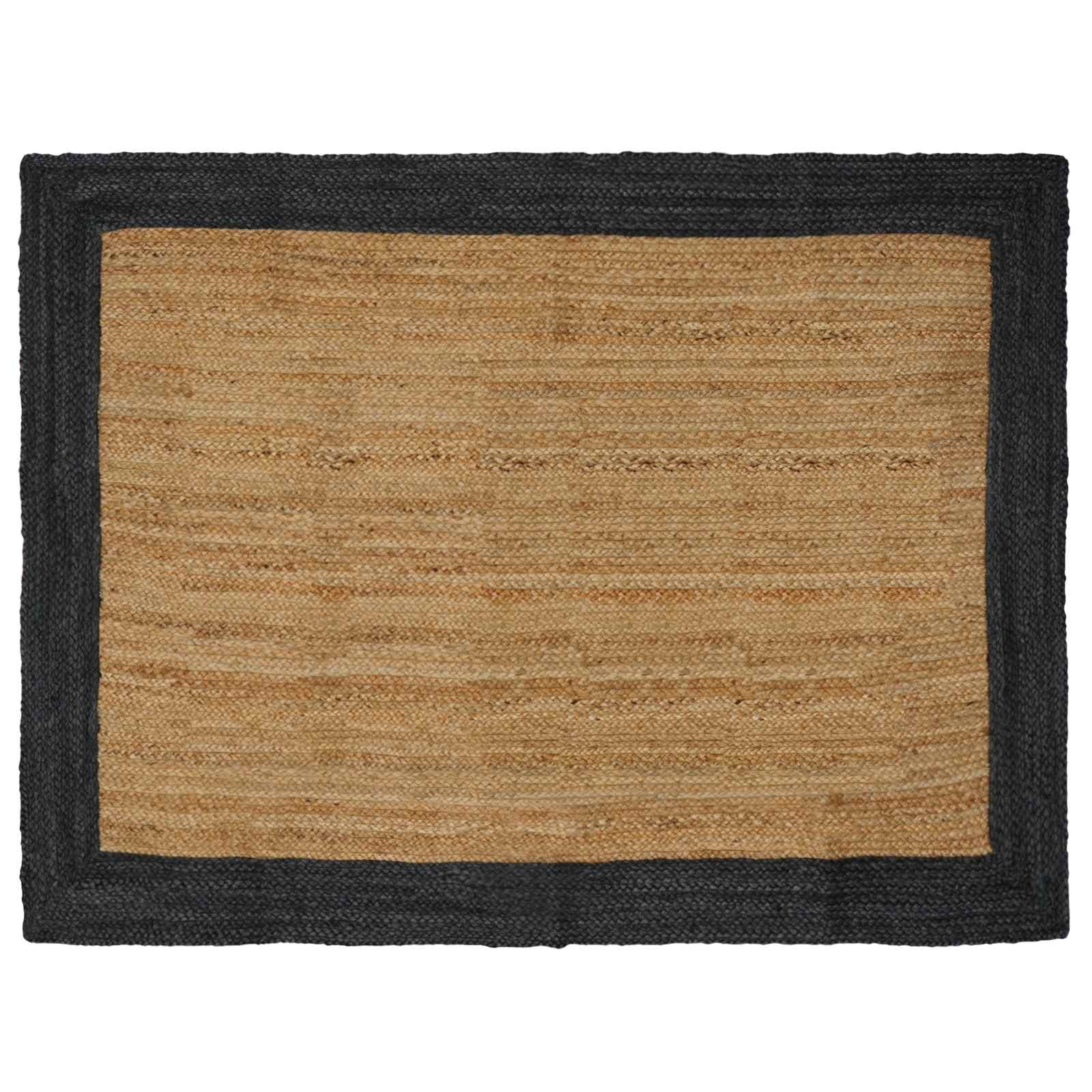 vidaXL Bereichsteppiche Dunkelgrau 120 x 170 cm Jute
