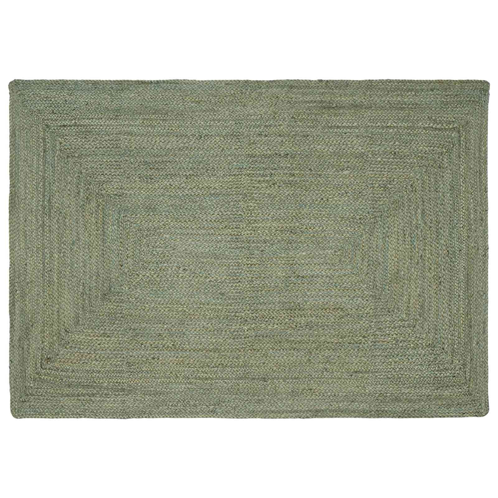 vidaXL Bereichsteppiche Rechtwinklig Olive Grün 120 x 170 cm Jute