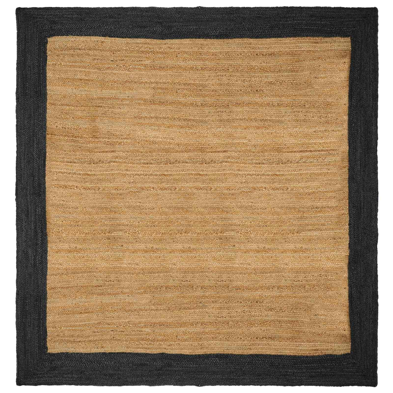 vidaXL Bereichsteppiche Dunkelgrau 200 x 200 cm Jute