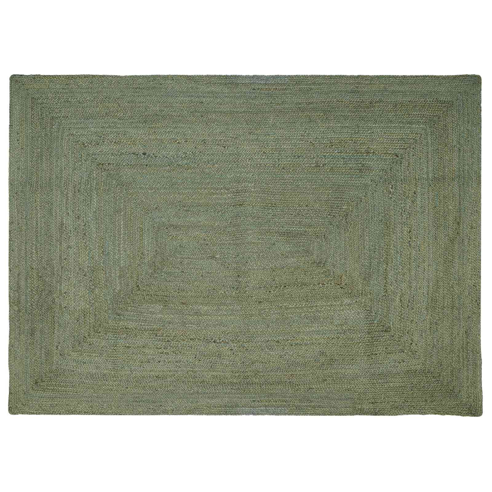 vidaXL Bereichsteppiche Rechtwinklig Olive Grün 200 x 290 cm Jute
