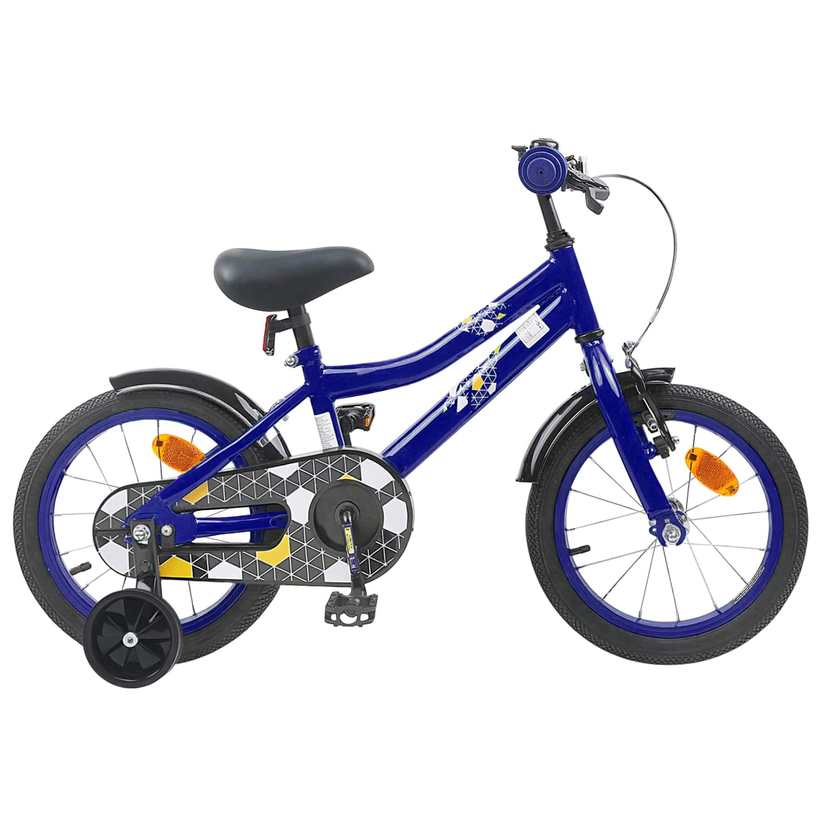 vidaXL Kinderfahrrad 14 Zoll für 3-5 Jahre alt Dunkelblau