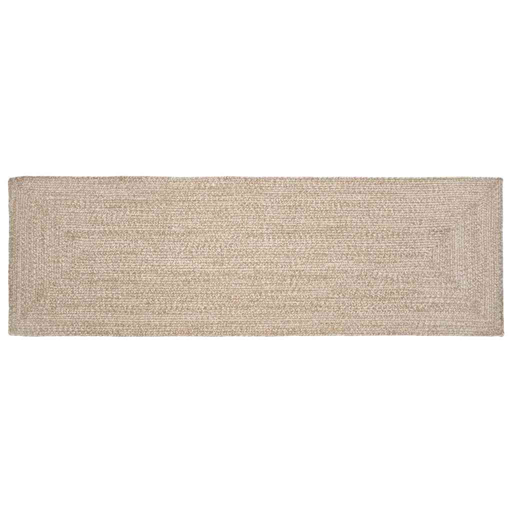 vidaXL Bereichsteppiche Natürlich und Weiß 80 x 250 cm Jute