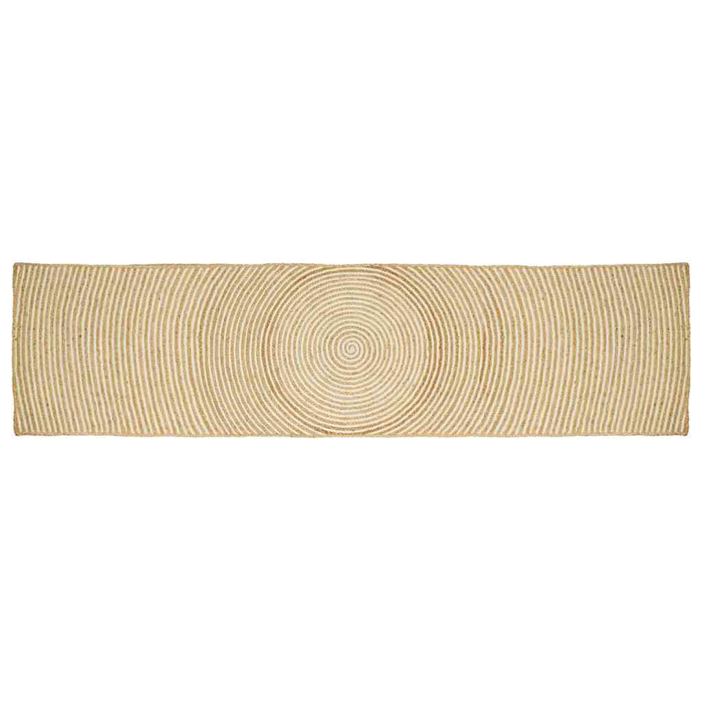 vidaXL Bereichsteppiche Weiß 80 x 400 cm Jute