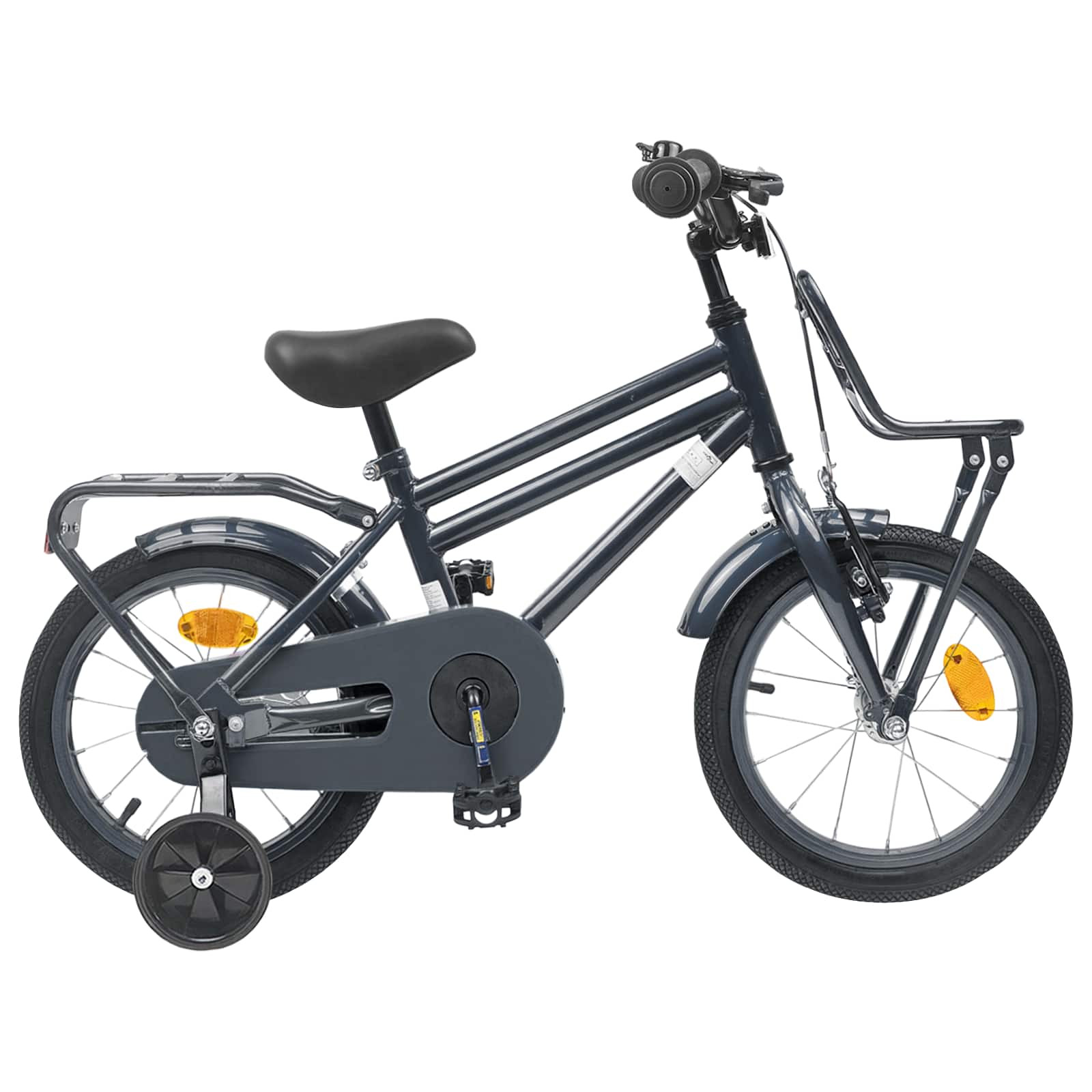 vidaXL Kinderfahrrad 14 Zoll für 3-5 Jahre alt Dunkelgrau