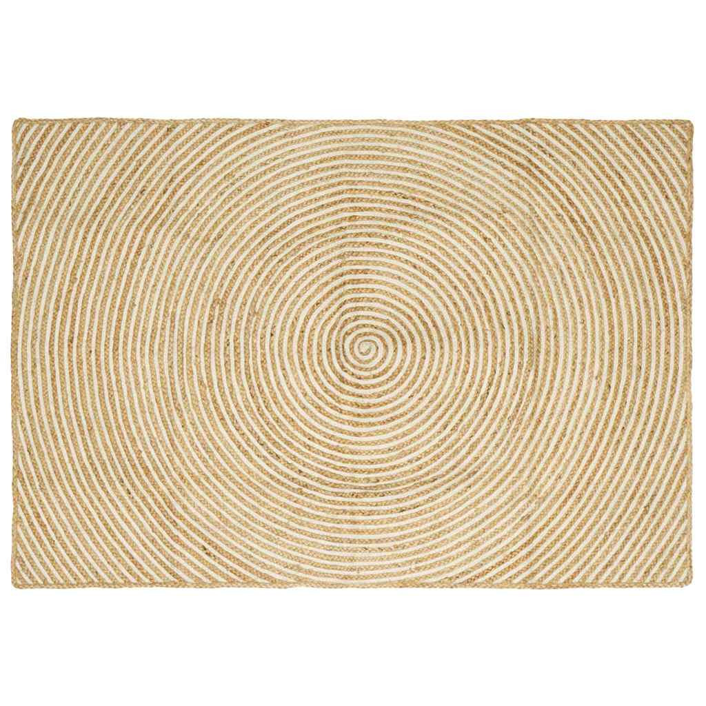 vidaXL Bereichsteppiche Weiß 120 x 170 cm Jute