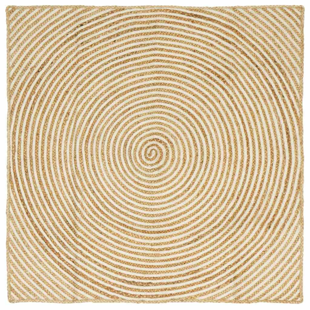 vidaXL Bereichsteppiche Weiß 160 x 160 cm Jute