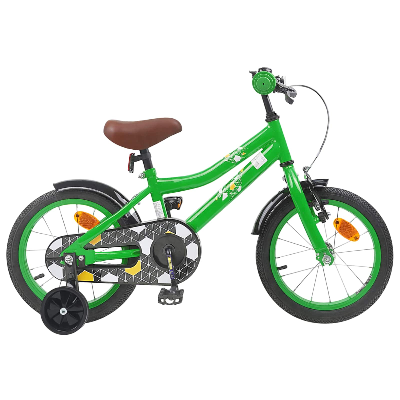 vidaXL Kinderfahrrad 16 Zoll für 4-6 Jahre alt Grün