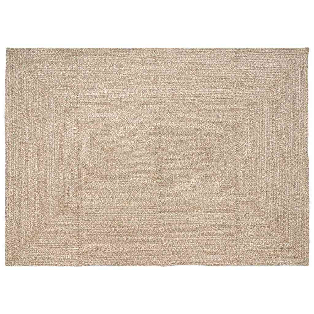 vidaXL Bereichsteppiche Natürlich und Weiß 160 x 230 cm Jute
