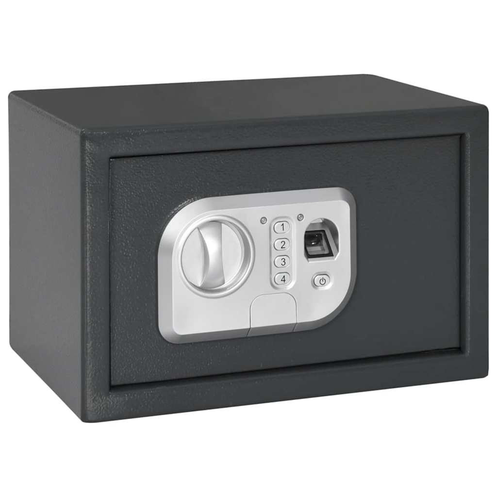vidaXL Digitaler Safe mit Schloss Dunkelgrau 31 x 20 x 20 cm Stahl