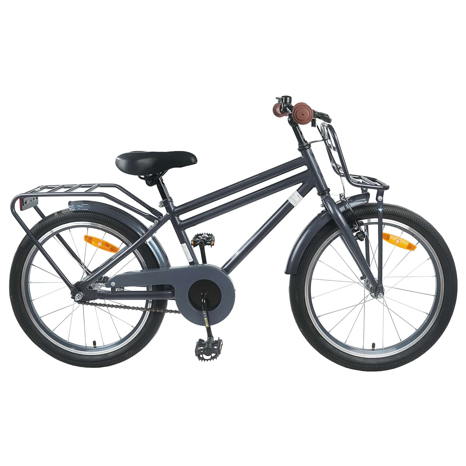 vidaXL Kinderfahrrad 22 Zoll für 7-12 Jahre alt Dunkelgrau