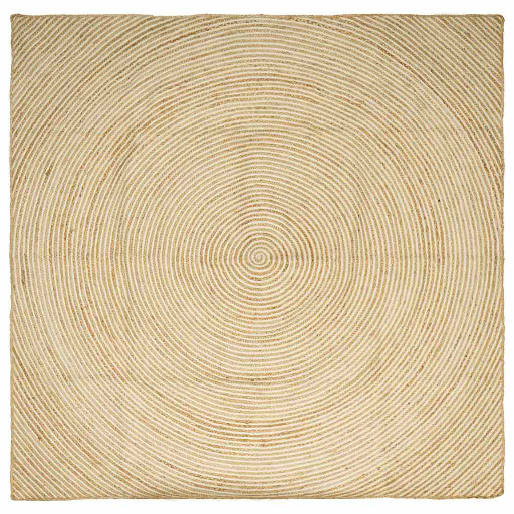vidaXL Bereichsteppiche Weiß 240 x 240 cm Jute
