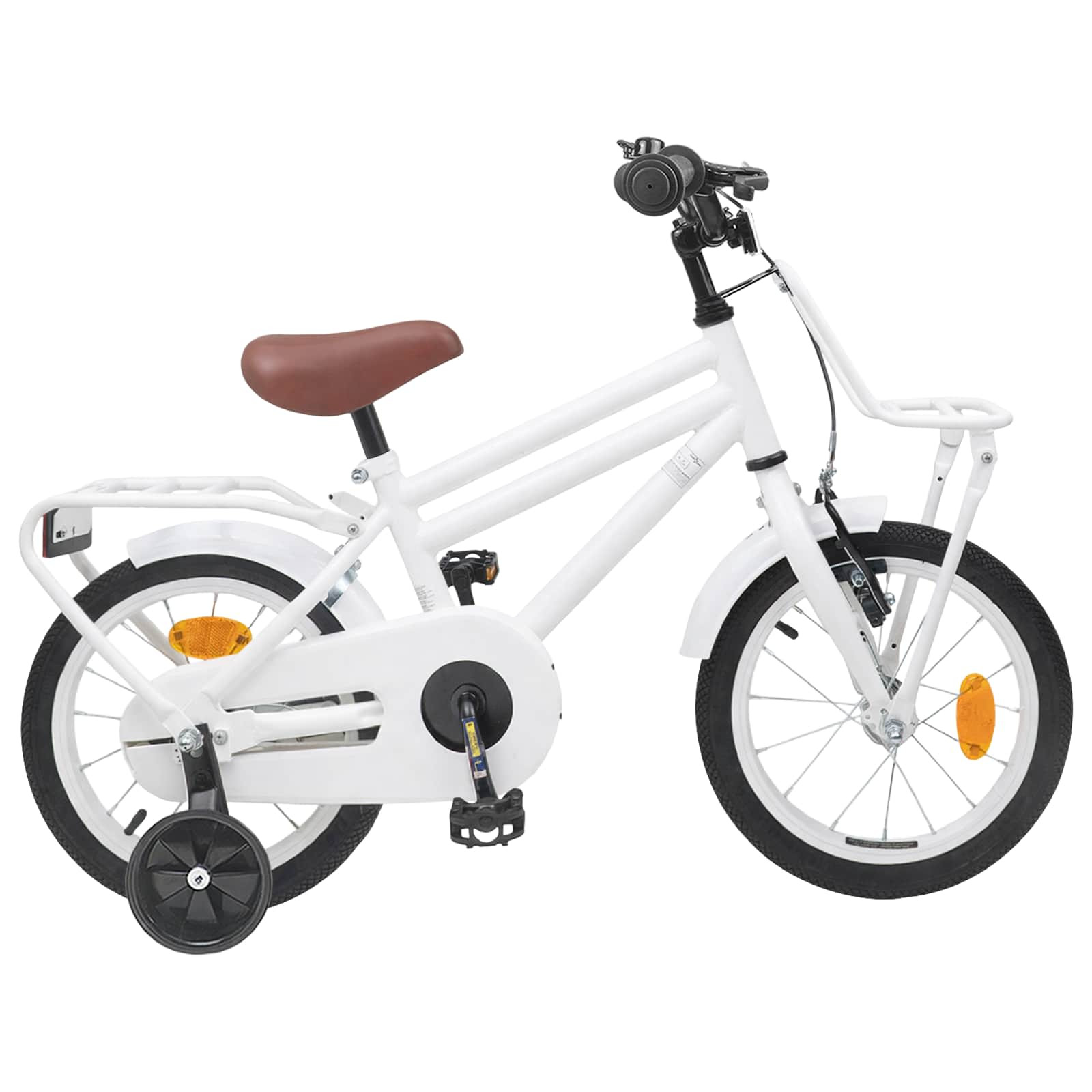 vidaXL Kinderfahrrad 14 Zoll für 3-5 Jahre alt Weiß