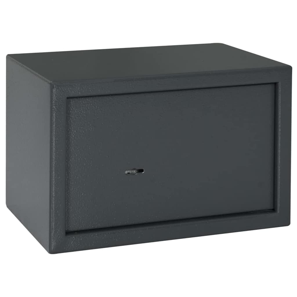 vidaXL Safe Box mit Schloss Dunkelgrau 31 x 20 x 20 cm Stahl
