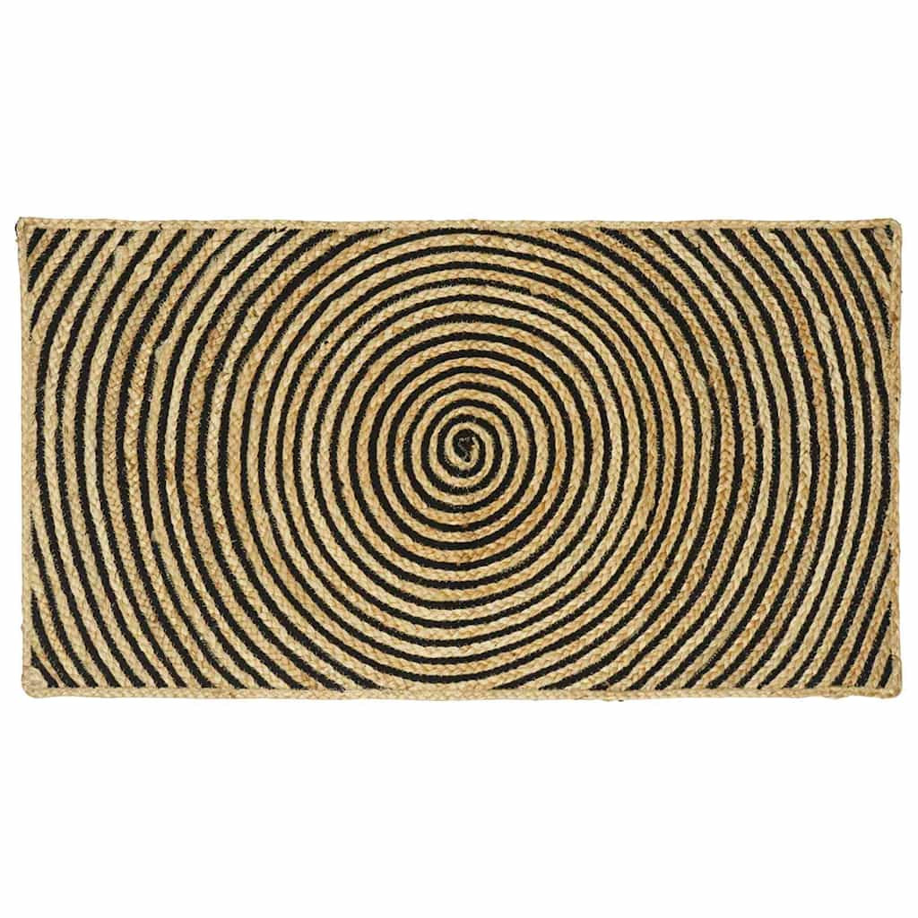 vidaXL Bereichsteppiche Schwarz 60 x 110 cm Jute