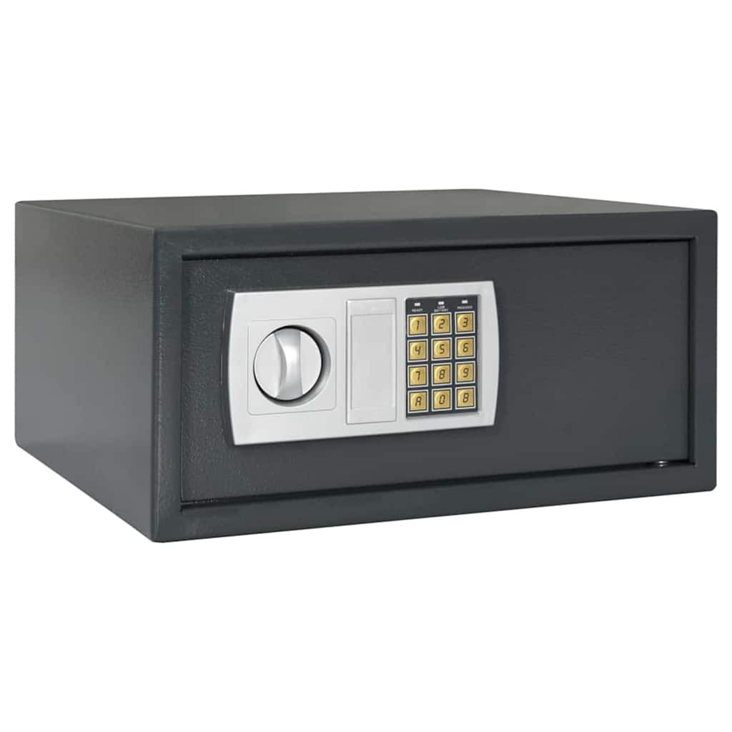 vidaXL Digitaler Safe mit Schloss Dunkelgrau 42 x 37 x 20 cm Stahl