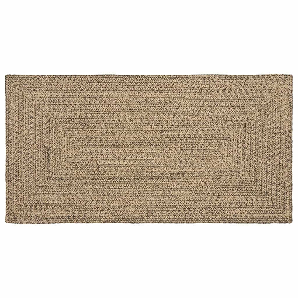 vidaXL Bereichsteppiche Natürlich und Schwarz 80 x 150 cm Jute