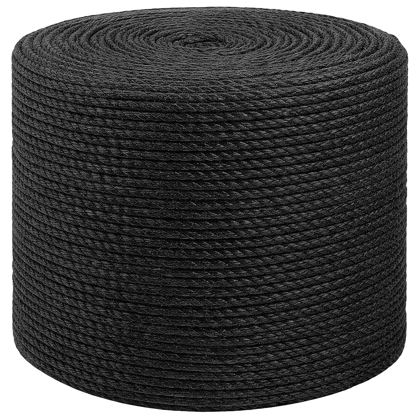 vidaXL Juteseil 8 mm Schwarz 100% Tossa Jute