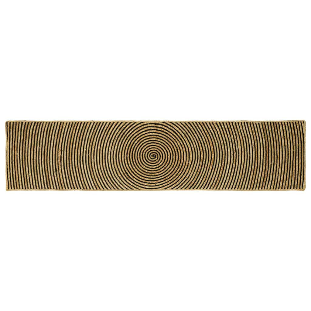 vidaXL Bereichsteppiche Schwarz 60 x 300 cm Jute