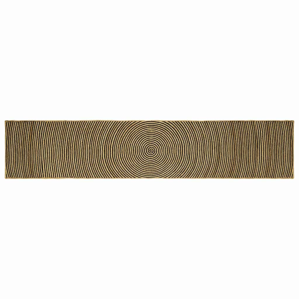 vidaXL Bereichsteppiche Schwarz 60 x 400 cm Jute