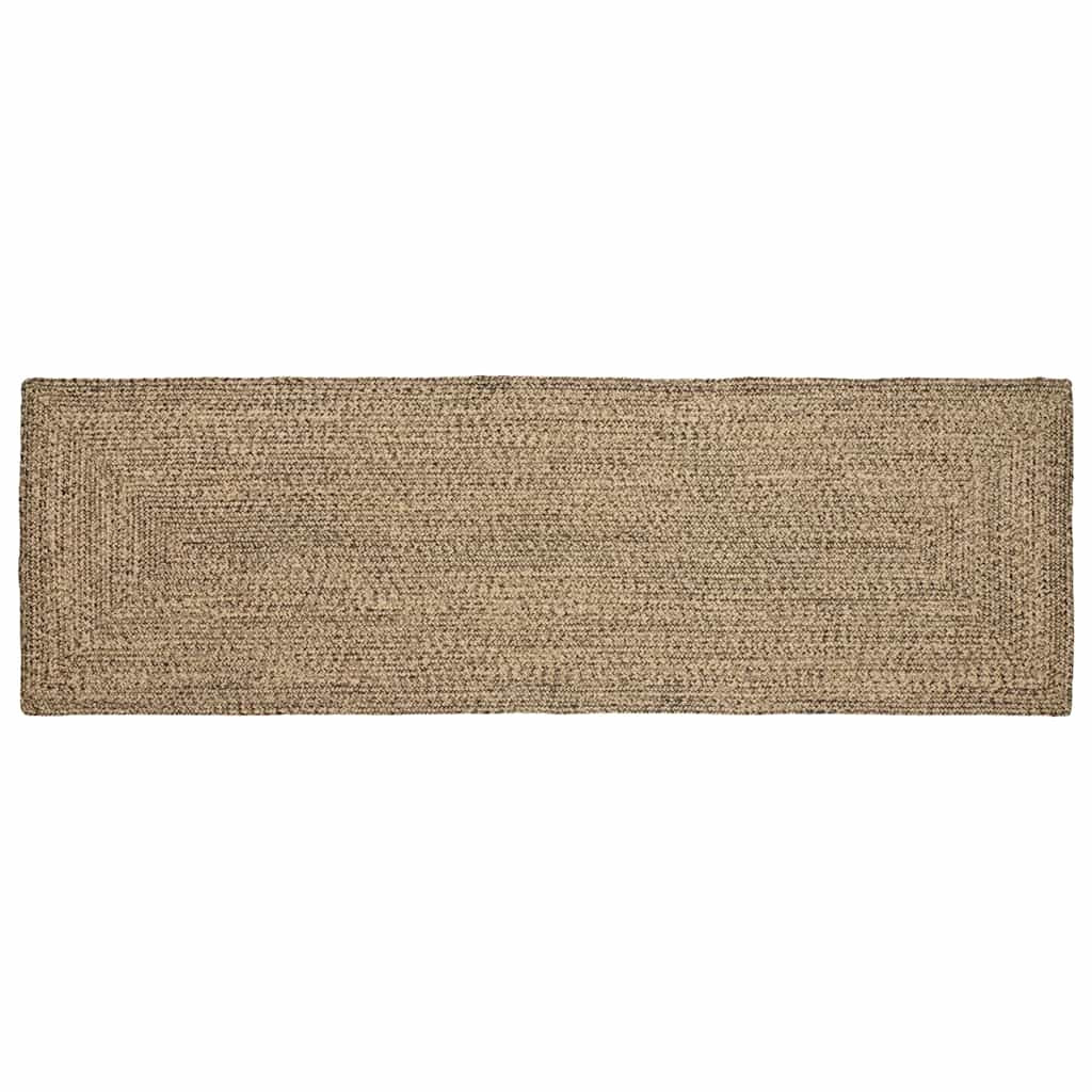 vidaXL Bereichsteppiche Natürlich und Schwarz 80 x 250 cm Jute