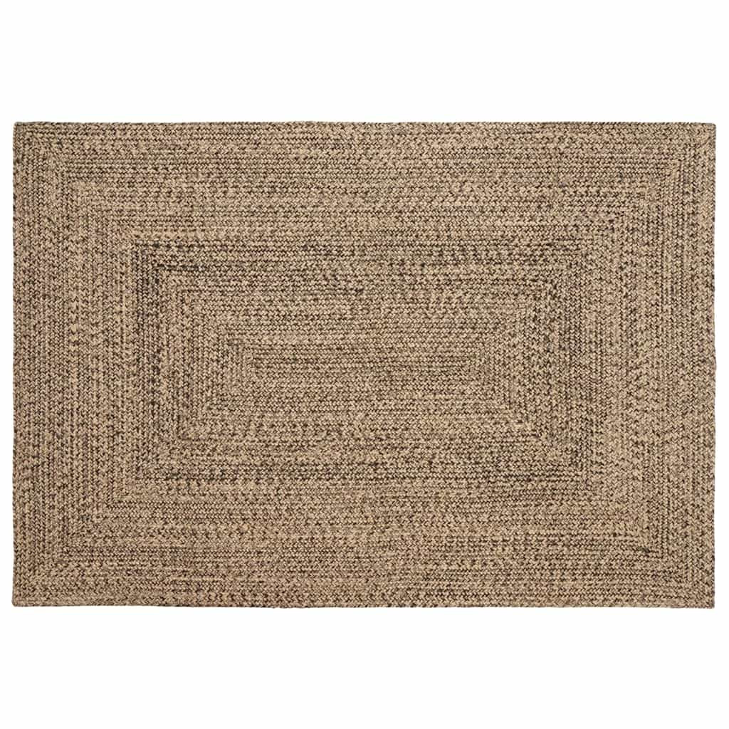 vidaXL Bereichsteppiche Natürlich und Schwarz 120 x 170 cm Jute