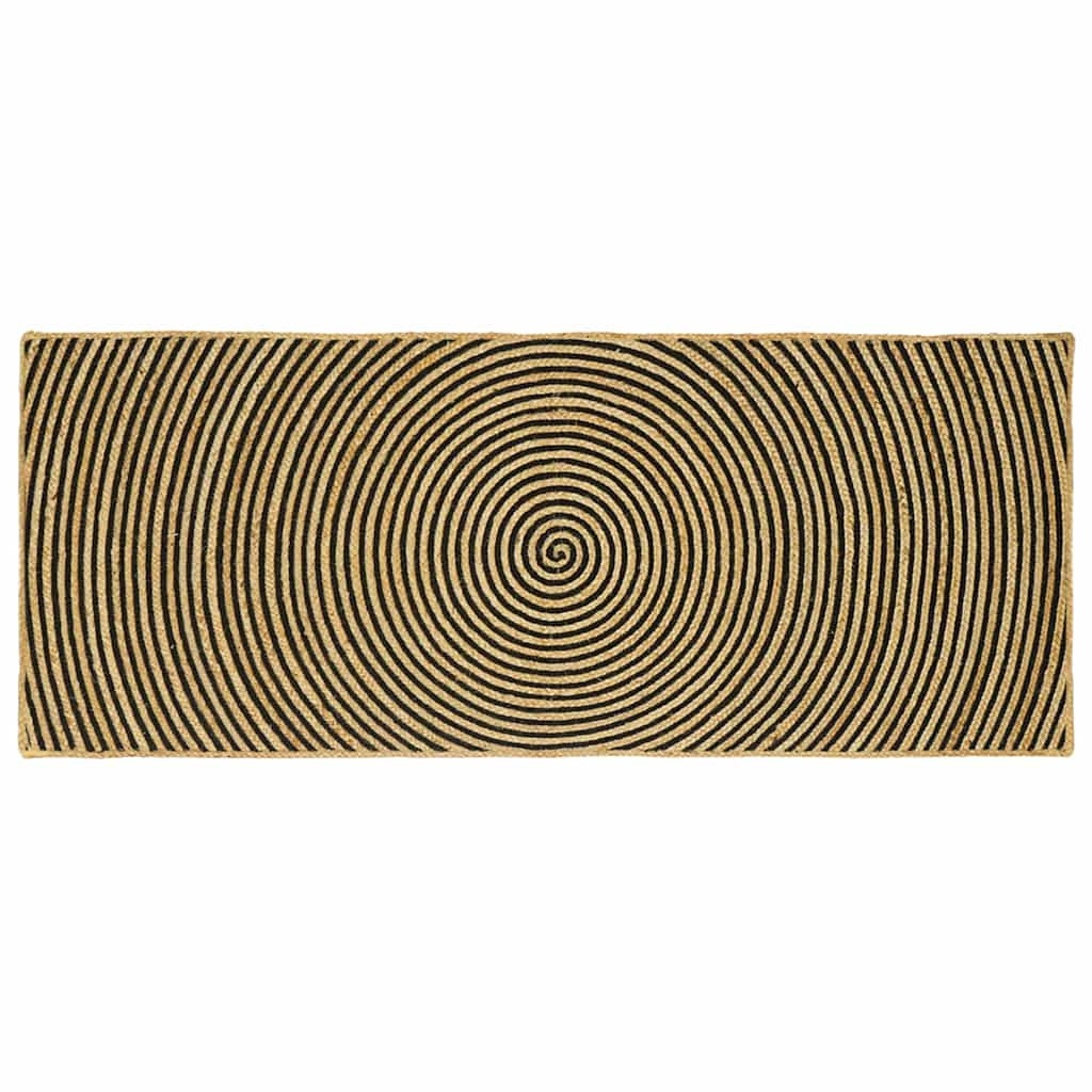 vidaXL Bereichsteppiche Schwarz 80 x 200 cm Jute