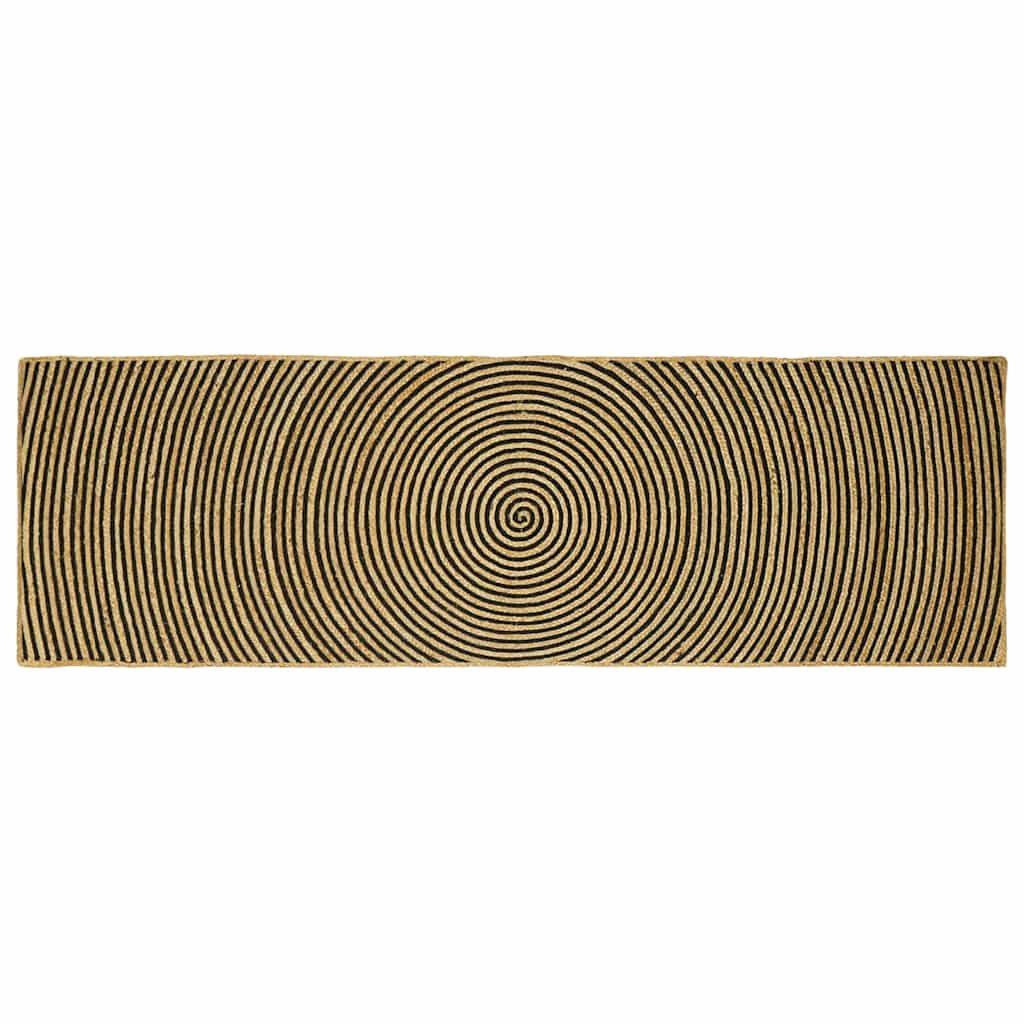 vidaXL Bereichsteppiche Schwarz 80 x 250 cm Jute