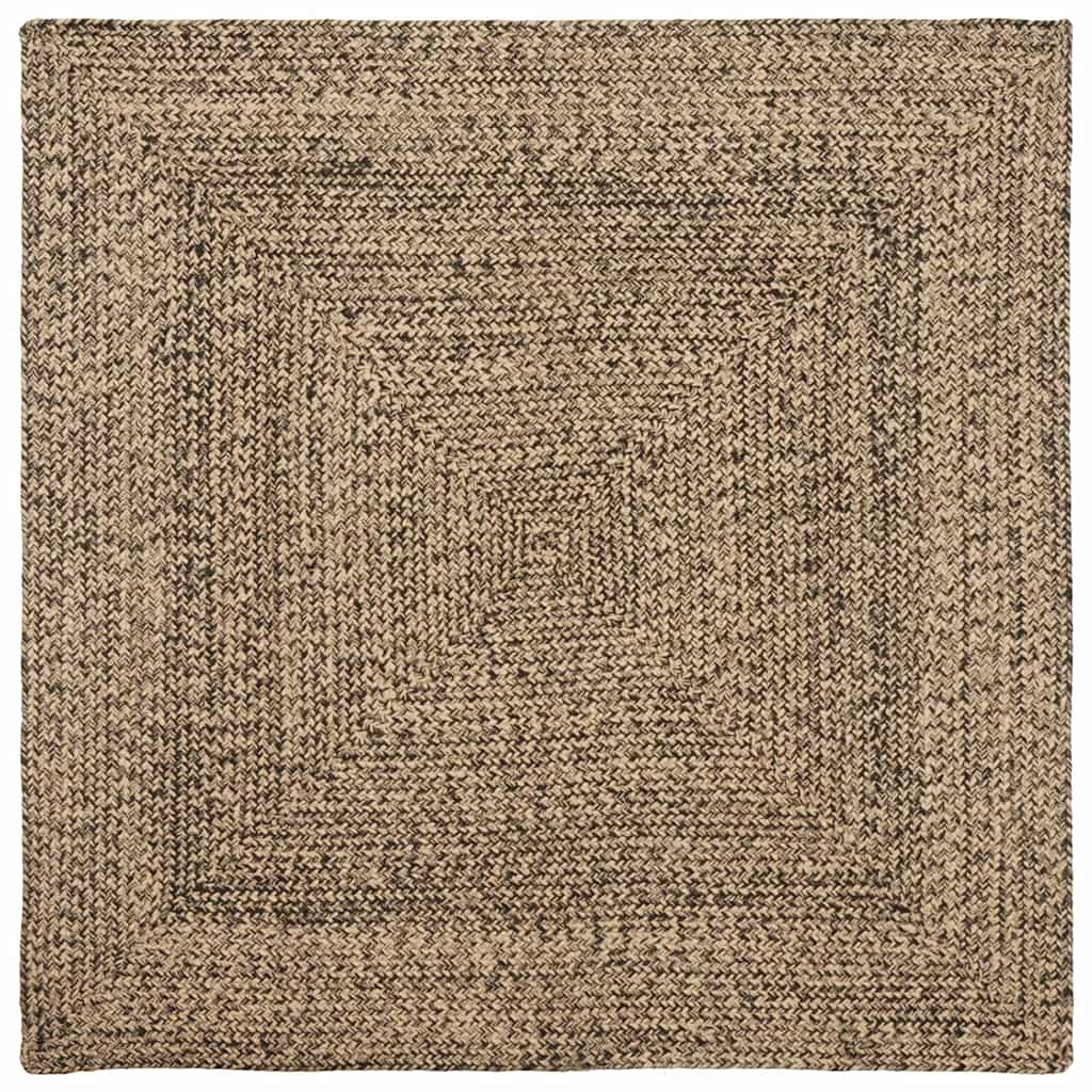 vidaXL Bereichsteppiche Natürlich und Schwarz 160 x 160 cm Jute