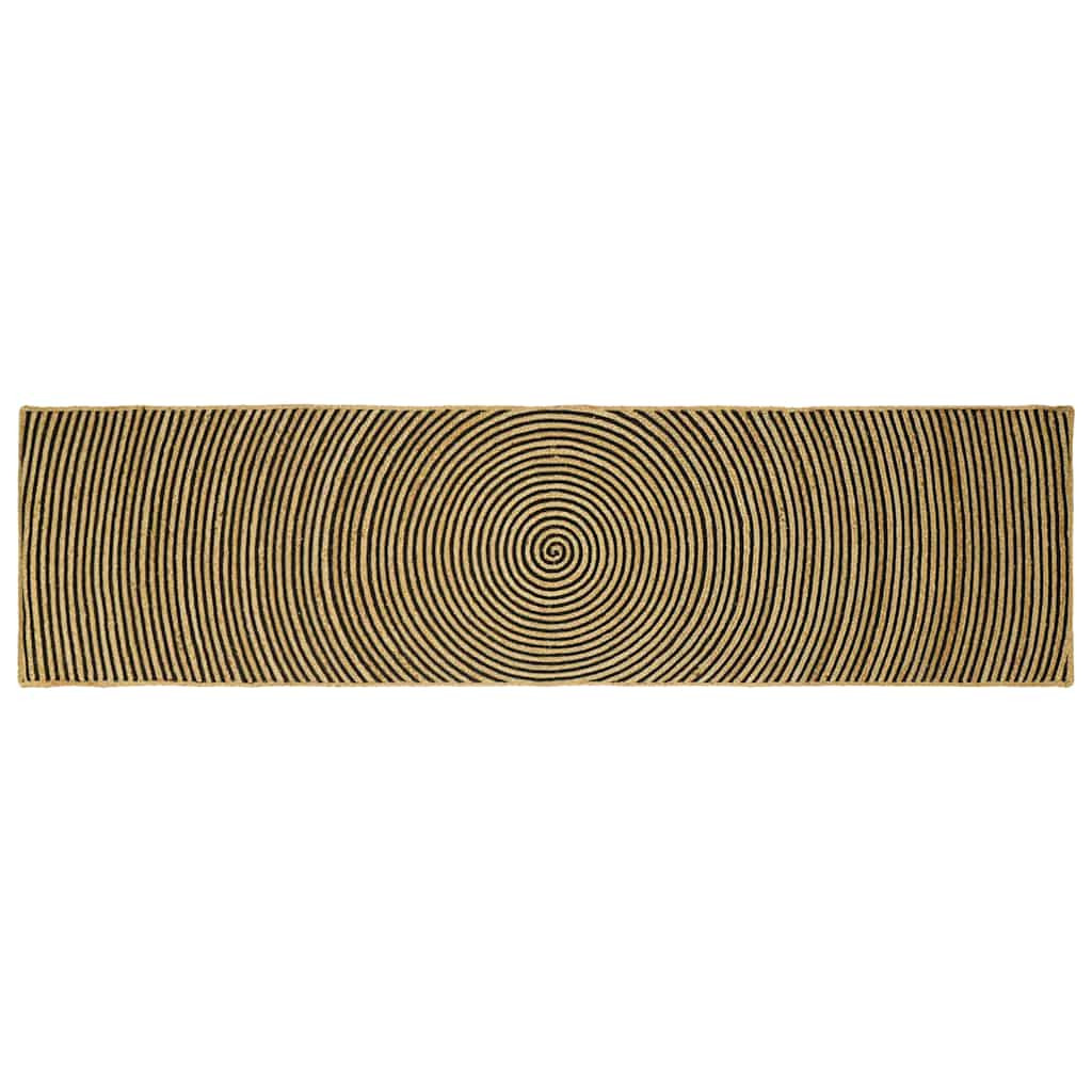 vidaXL Bereichsteppiche Schwarz 80 x 300 cm Jute