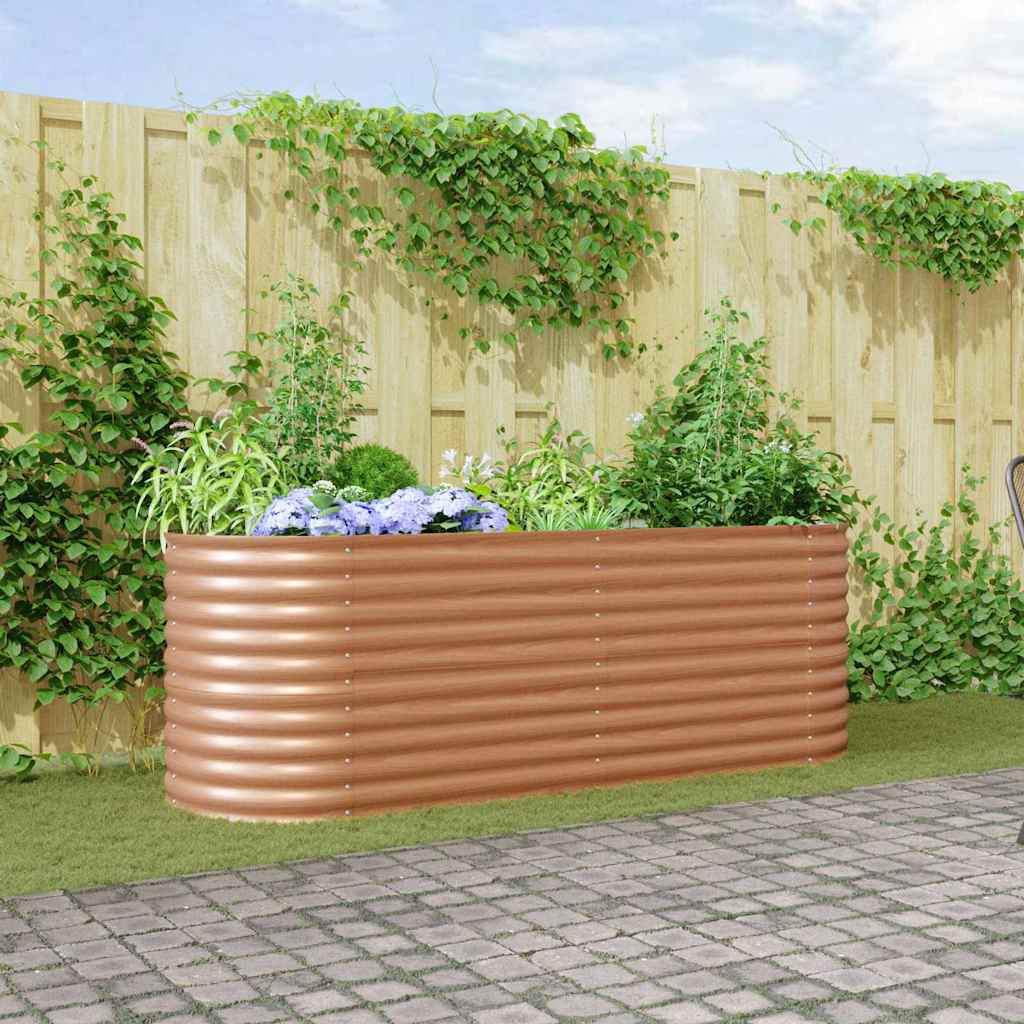 vidaXL Hochbeet Braun 240 x 80 x 81 cm Stahl