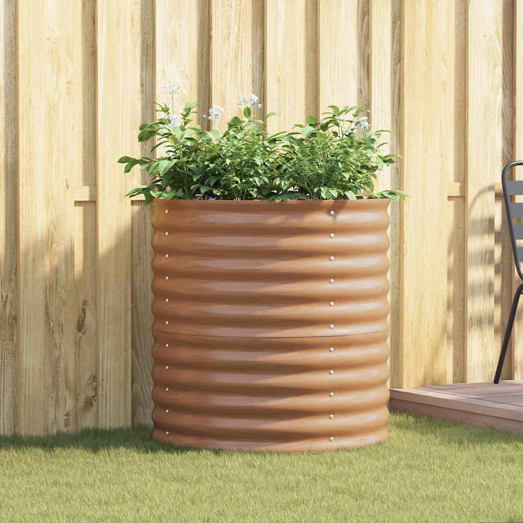 vidaXL Hochbeet Braun 80 x 80 x 81 cm Stahl