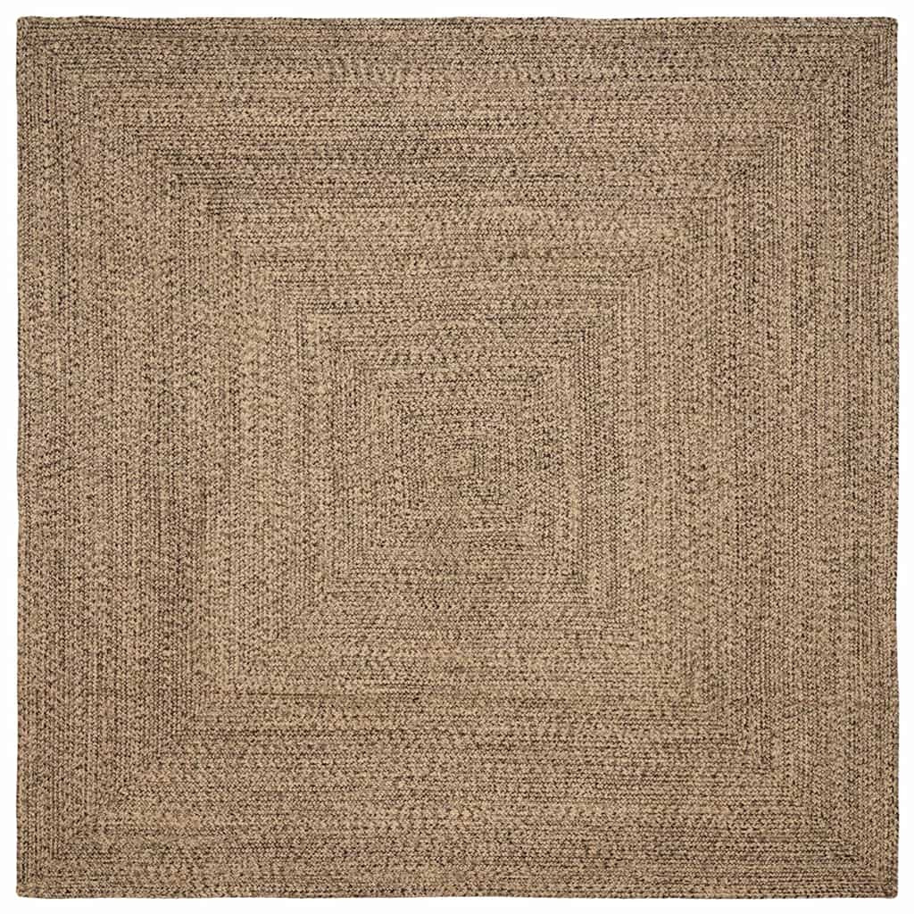 vidaXL Bereichsteppiche Natürlich und Schwarz 240 x 240 cm Jute