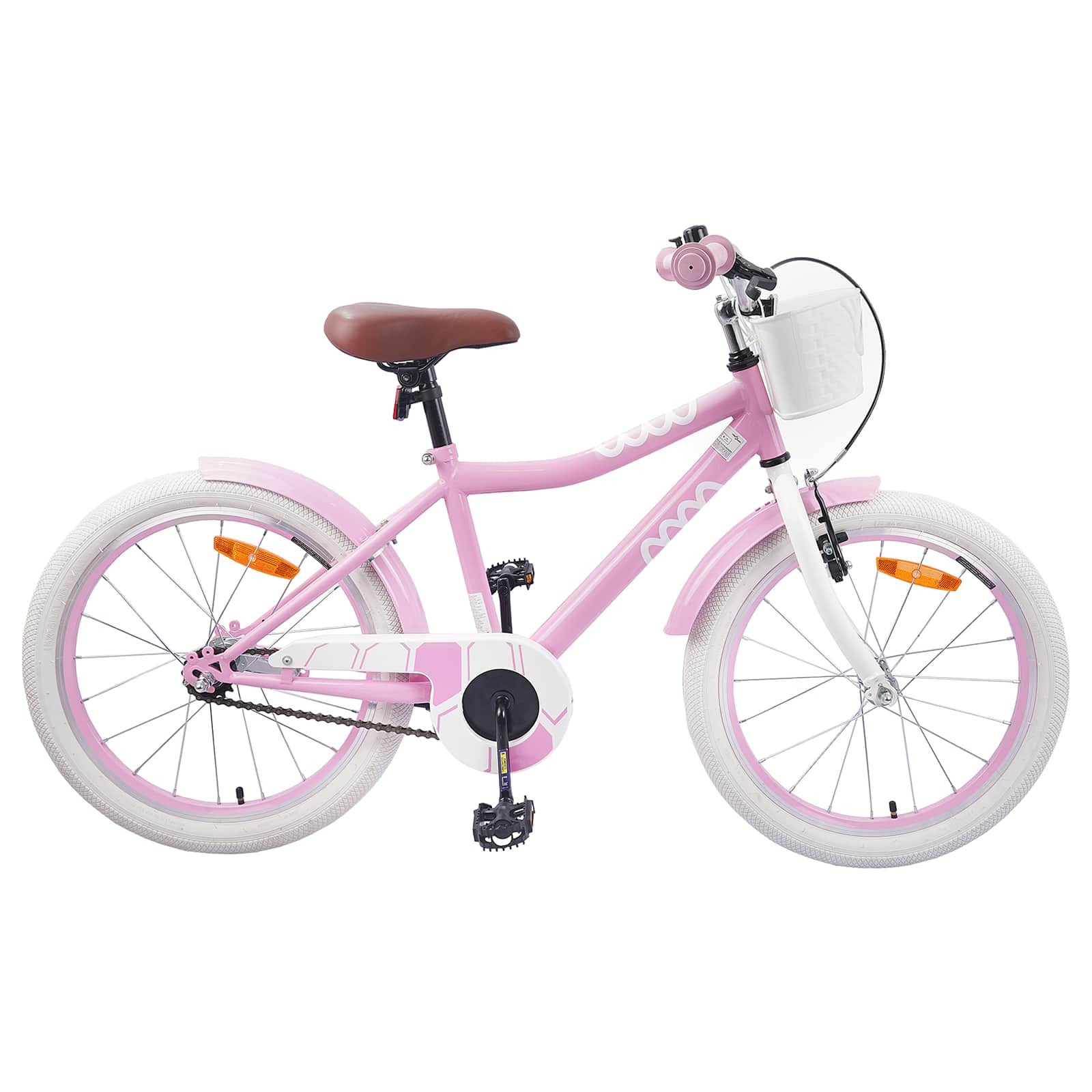 vidaXL Kinderfahrrad 18 Zoll für 5-7 Jahre alt Hellrosa