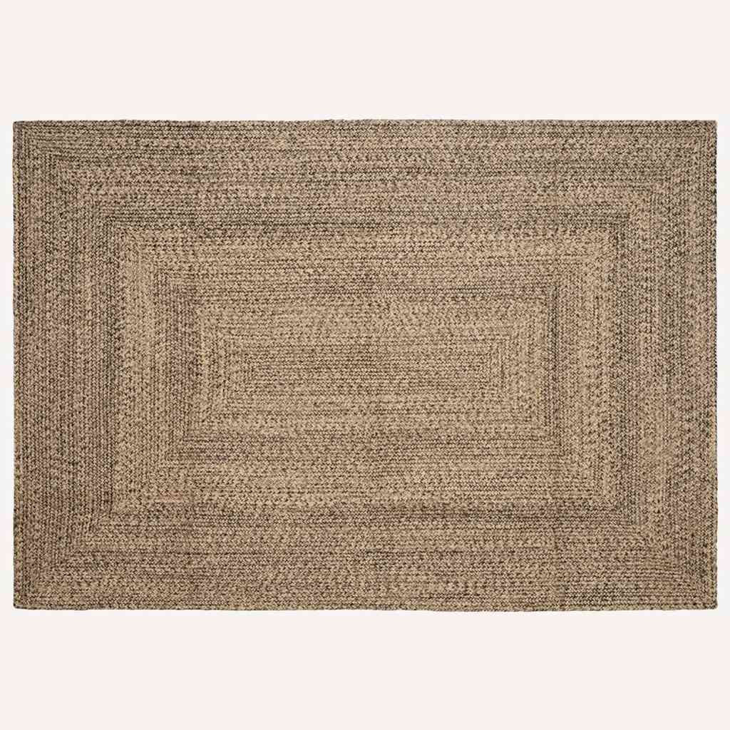 vidaXL Bereichsteppiche Natürlich und Schwarz 240 x 340 cm Jute