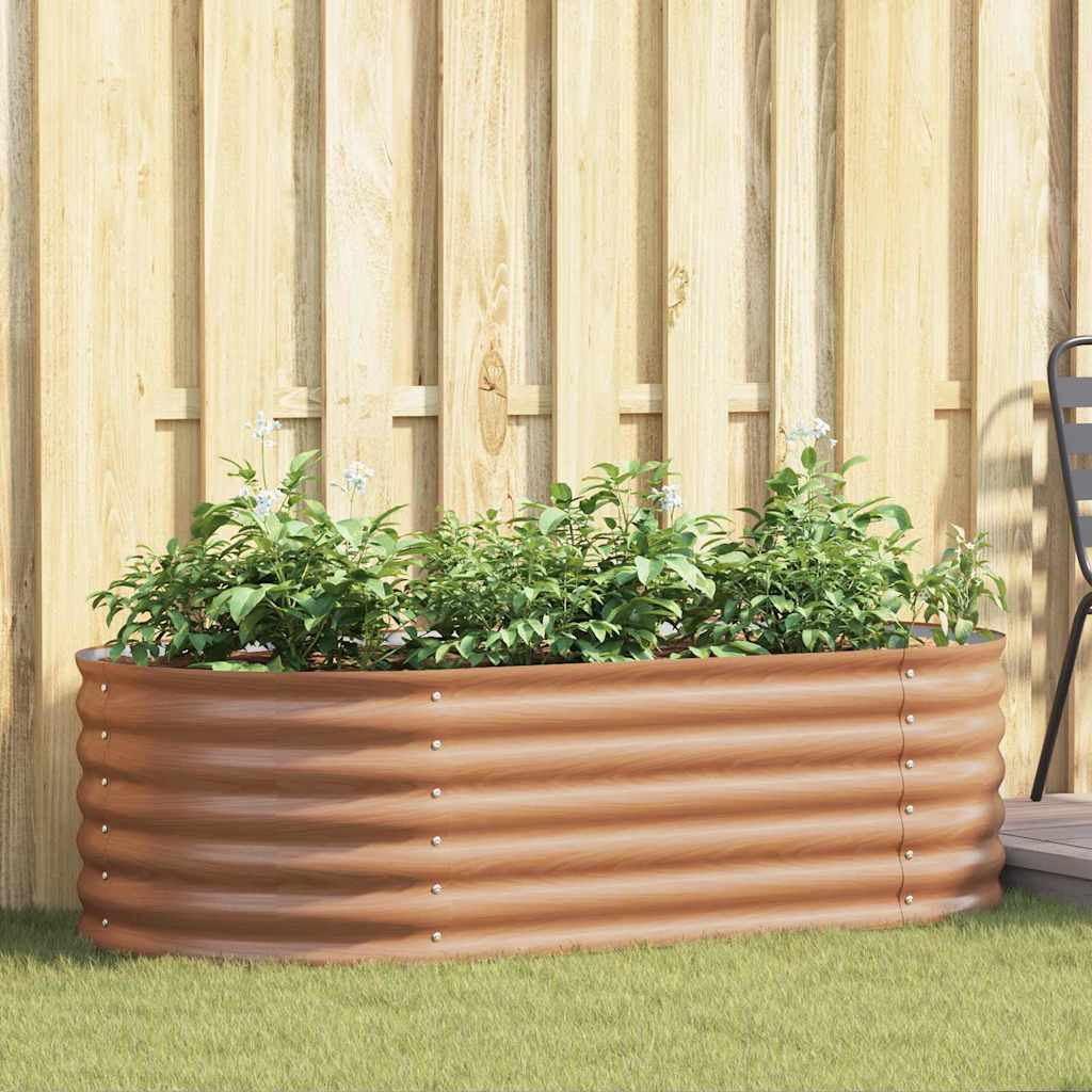 vidaXL Hochbeet Braun 160 x 80 x 44 cm Stahl