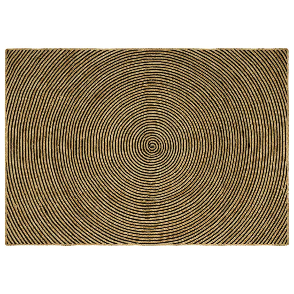vidaXL Bereichsteppiche Schwarz 160 x 230 cm Jute