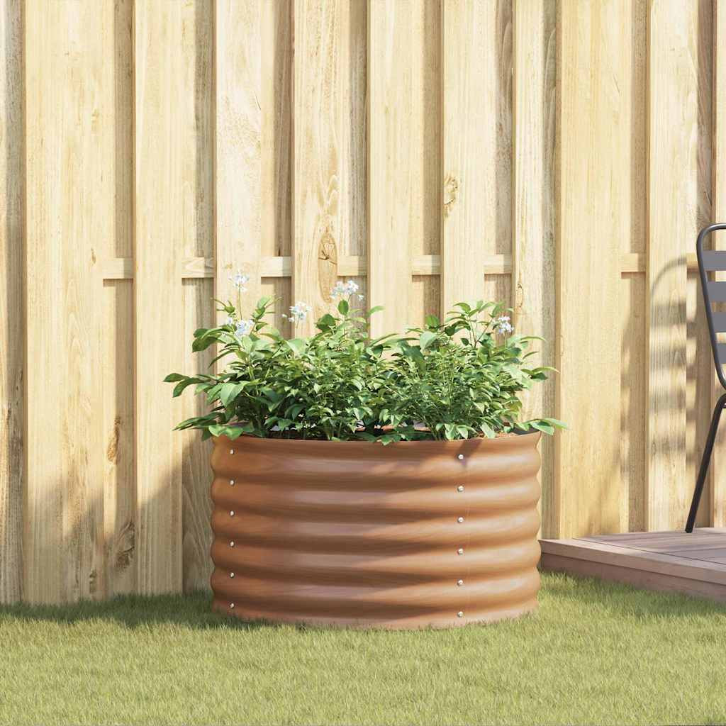 vidaXL Hochbeet Braun 80 x 80 x 44 cm Stahl