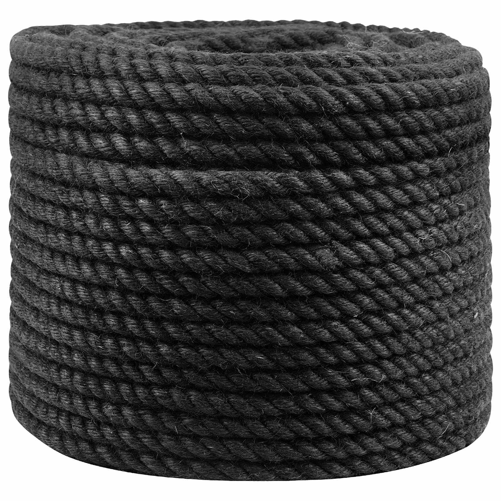 vidaXL Juteseil 12 mm Schwarz 100% Tossa Jute