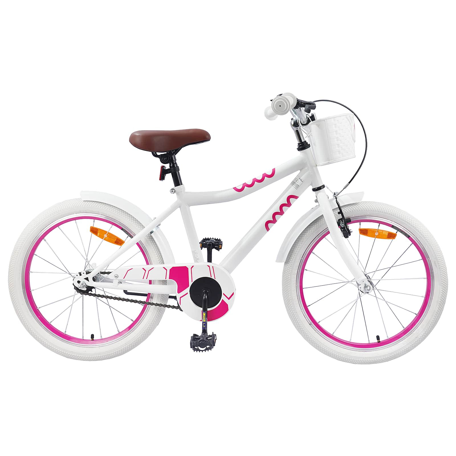 vidaXL Kinderfahrrad 20 Zoll für 6-11 Jahre alt Weiß