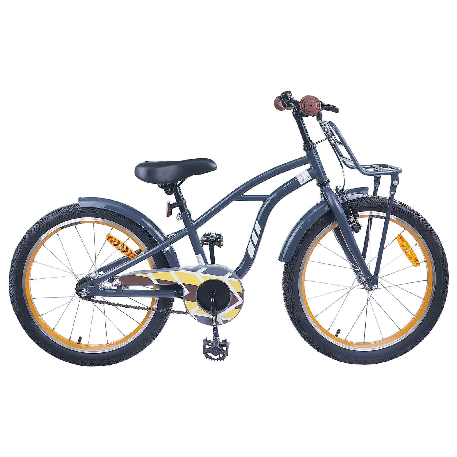 vidaXL Kinderfahrrad 22 Zoll für 7-12 Jahre alt Dunkelgrau